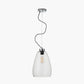 Beja Organic Shape Tall Clear Bubble Glass Pendant