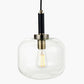 Florence Black Metal and Glass Pendant