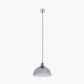 Cecilia Antique Silver Metal and Smoked Glass Dome Pendant