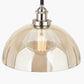 Cecilia Antique Silver Metal and Lustre Glass Dome Pendant