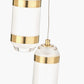 Alondra Gold Metal and White Glass LED Multi Drop Pendant
