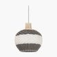 Rowan Natural Rattan Black and White Woven Pendant