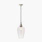 Clio Antique Silver Metal and Clear Glass Pendant