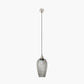 Clio Antique Silver Metal and Smoked Glass Pendant