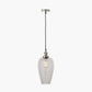 Clio Antique Silver Metal and Smoked Glass Pendant