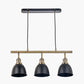 Augusto Black and Gold Task Bar Pendant