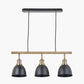 Augusto Black and Gold Task Bar Pendant