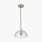 Giselle Diamond Design Clear Handcut Glass Dome Pendant