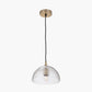Giselle Diamond Design Clear Handcut Glass Dome Pendant