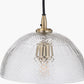 Giselle Diamond Design Clear Handcut Glass Dome Pendant