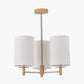 Bonham Natural Wood Veneer and Silver Metal 3 Light Pendant
