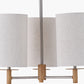 Bonham Natural Wood Veneer and Silver Metal 3 Light Pendant