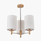 Bonham Natural Wood Veneer and Silver Metal 3 Light Pendant
