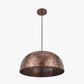 Mason Copper Effect Wide Domed Metal Pendant