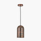 Mason Copper Effect Tall Domed Metal Pendant