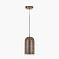 Mason Copper Effect Tall Domed Metal Pendant