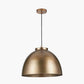 Harlem Antique Brass Domed Metal Pendant