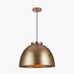 Harlem Antique Brass Domed Metal Pendant