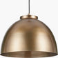 Harlem Antique Brass Domed Metal Pendant