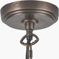 Piero Antique Bronze Metal 6 Arm Pendant with Pelham 15cm White Handloom Tapered Candle Clip Lampshades