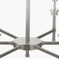 Salvatore Antique Silver Metal 6 Arm Pendant with Pelham 15cm Grey Handloom Tapered Candle Clip Lampshade