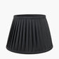 Lyndon 25cm Black Silk Mix Knife Pleat Tapered Lampshade
