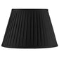 Lyndon 30cm Black Silk Mix Knife Pleat Tapered Lampshade