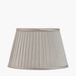 Lyndon 40cm Taupe Silk Mix Knife Pleat Tapered Lampshade