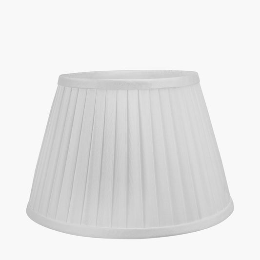 Lyndon 35cm Ivory Silk Mix Knife Pleat Tapered Lampshade