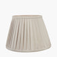 Lyndon 30cm Taupe Silk Mix Knife Pleat Tapered Lampshade