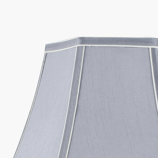 Lyla 25cm Steel Grey Silk Mix Bowed Lampshade