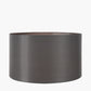 Zara 40cm Steel Grey Silk Lined Cylinder Lampshade