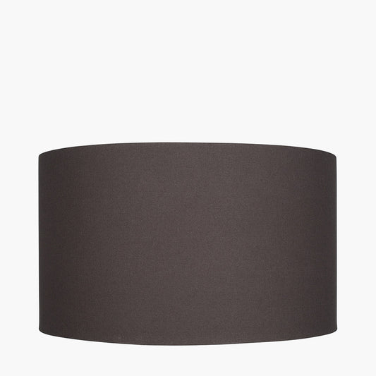Henry 30cm Grey Handloom Cylinder Lampshade