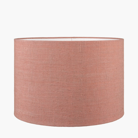 Edward 45cm Apricot Linen Cylinder Lampshade