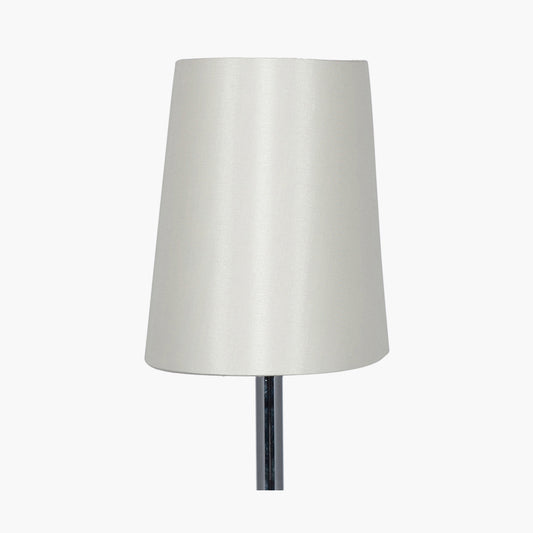 Martha 25cm Cream Oval Silk Mix Tapered Lampshade