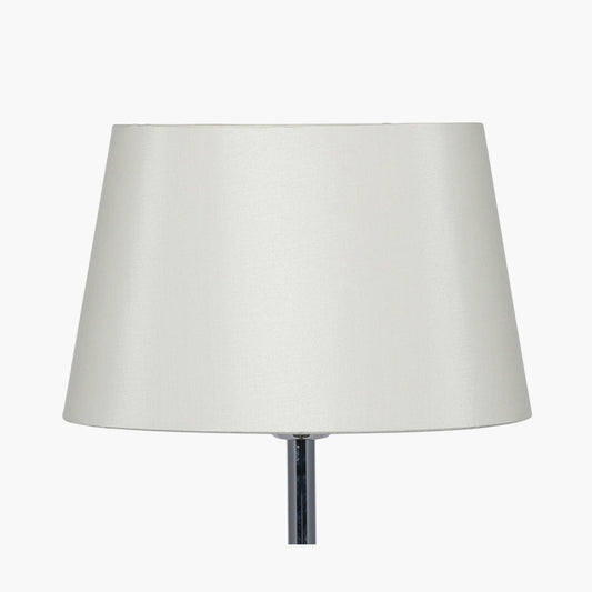 Martha 25cm Cream Oval Silk Mix Tapered Lampshade