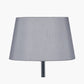 Martha 45cm Steel Grey Oval Silk Mix Tapered Lampshade