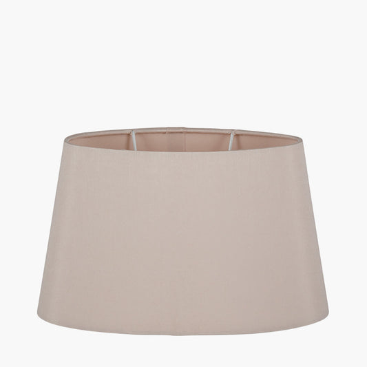 Martha 25cm Taupe Oval Silk Mix Tapered Lampshade