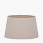 Martha 30cm Taupe Oval Silk Mix Tapered Lampshade