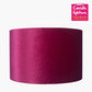 Bow 30cm Raspberry Velvet Cylinder Lampshade