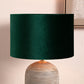 Bow 35cm Forest Green Velvet Cylinder Lampshade
