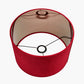 Bow 40cm Red Velvet Cylinder Lampshade