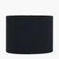Mia 25cm Black Oval Cotton Mix Lampshade