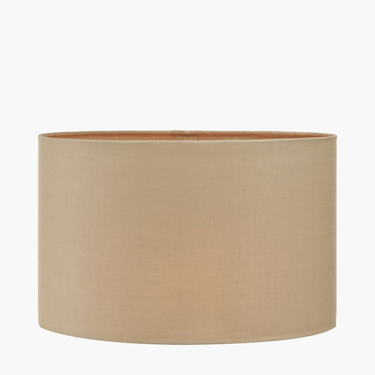 Mia 25cm Taupe Oval Cotton Mix Lampshade