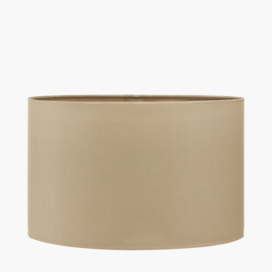 Mia 25cm Taupe Oval Cotton Mix Lampshade