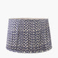 Vienna 30cm Blue Chevron Mushroom Pleat Lampshade