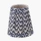 Vienna 14cm Blue Chevron Tall Taper Mushroom Pleat Candle Clip Lampshade