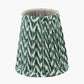Vienna 14cm Forest Green Chevron Tall Taper Mushroom Pleat Candle Clip Lampshade