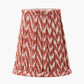 Vienna 14cm Red Chevron Tall Taper Mushroom Pleat Candle Clip Lampshade