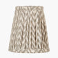 Vienna 14cm Taupe Chevron Tall Taper Mushroom Pleat Candle Clip Lampshade